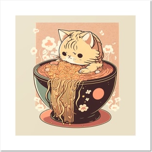 Ramen Cat Posters and Art